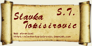 Slavka Topisirović vizit kartica